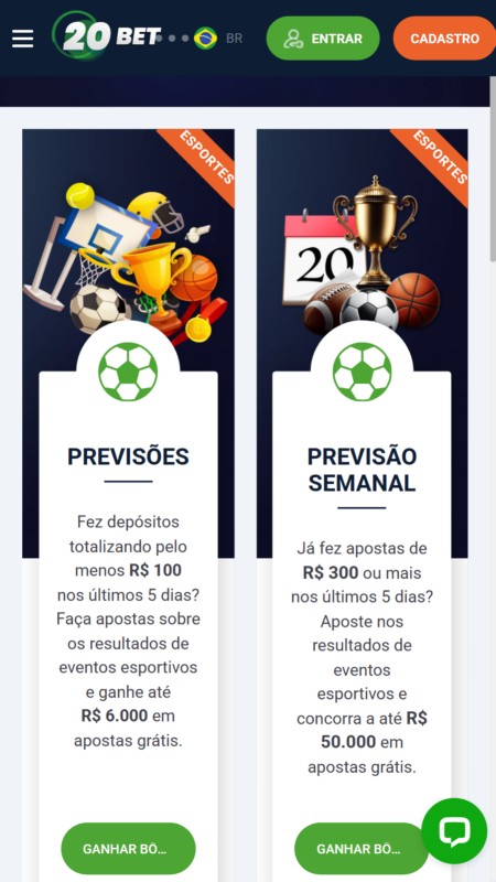 20bet Apostas Gratis