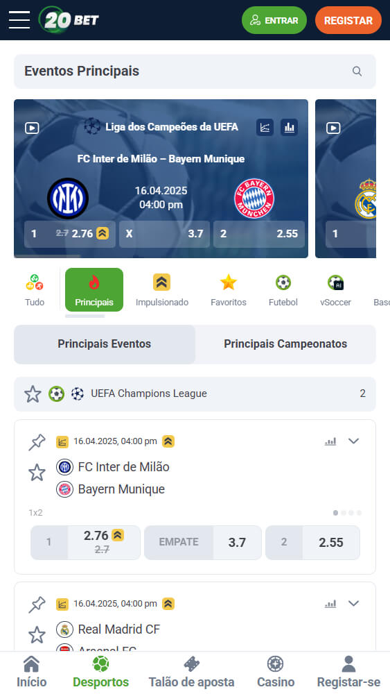 20bet apostas