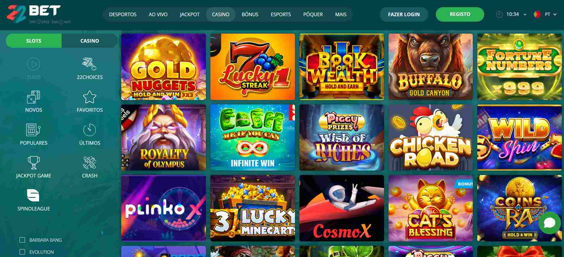 22bet slots