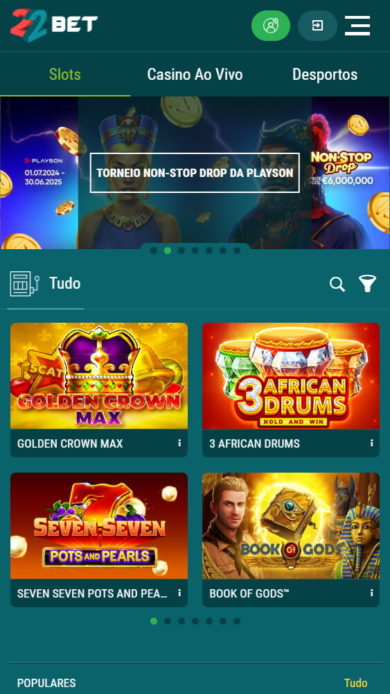 22bet slots