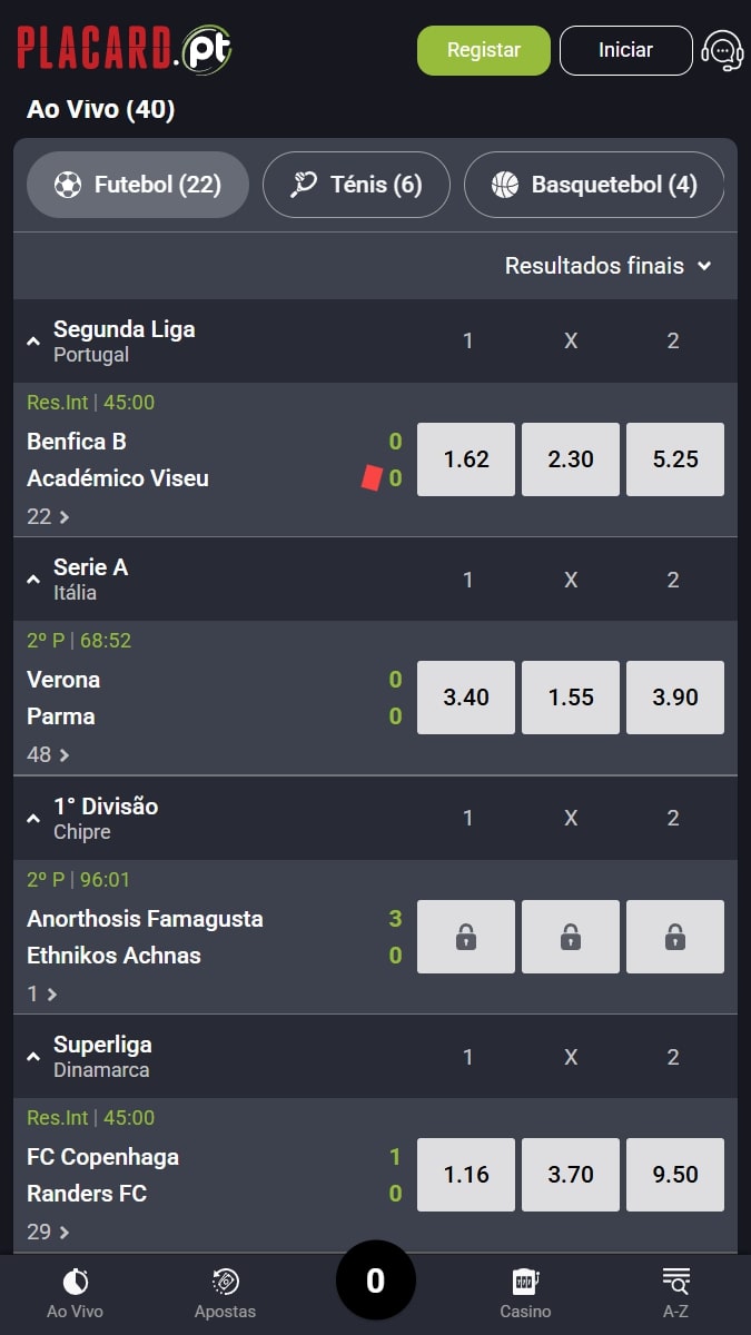 Apostar no futebol Placard