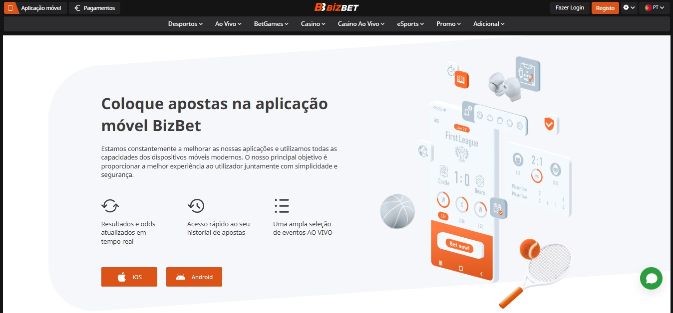 BizBet Mobile App Portugal