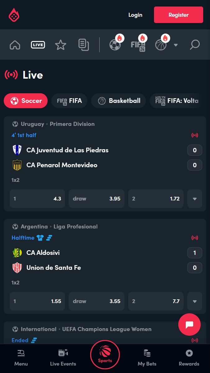 blaze sport page live