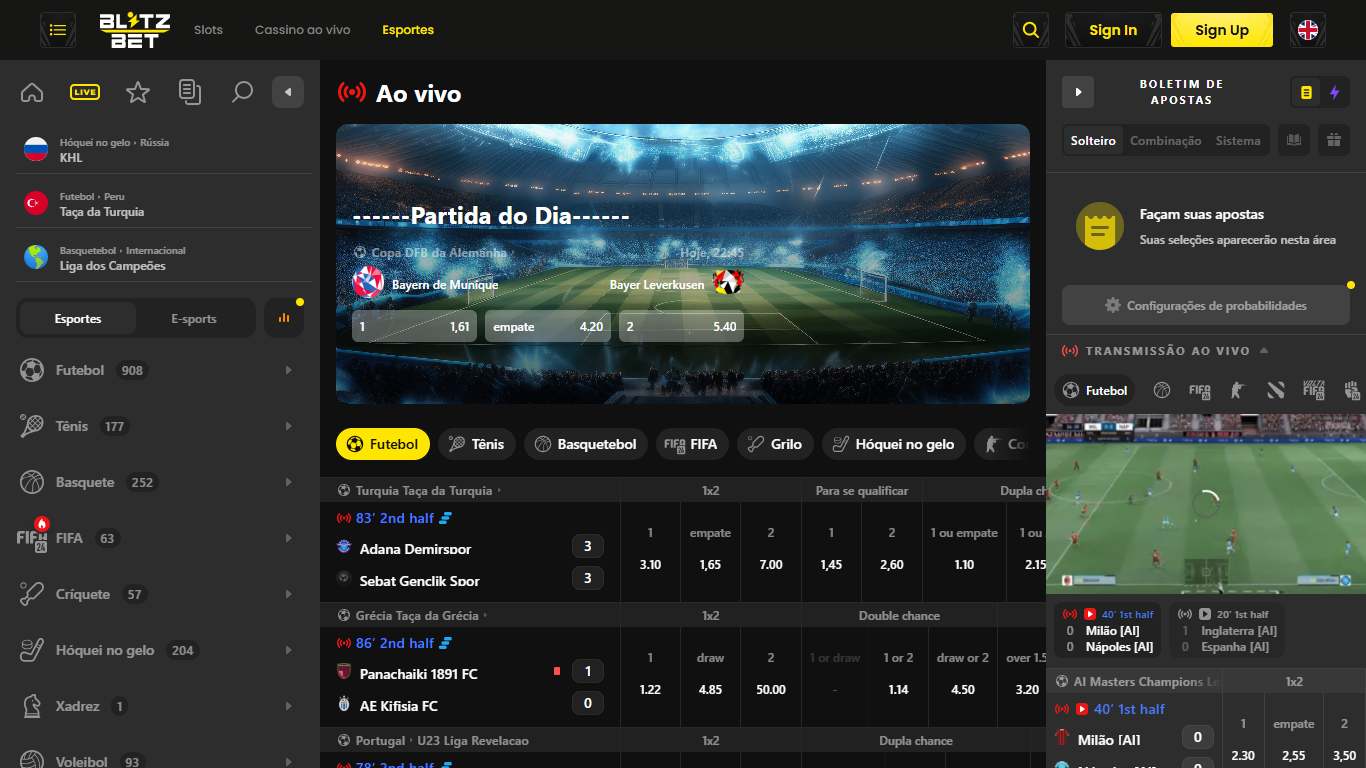Blitz-Bet Live Betting Portugal