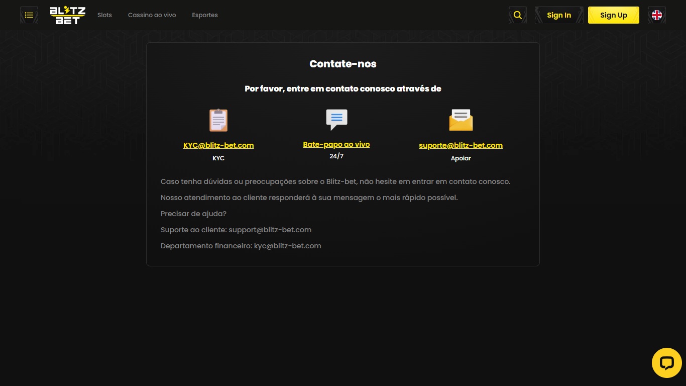 Blitz-Bet Support Portugal