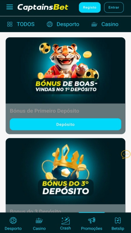 CaptainsBet Bónus e promoções