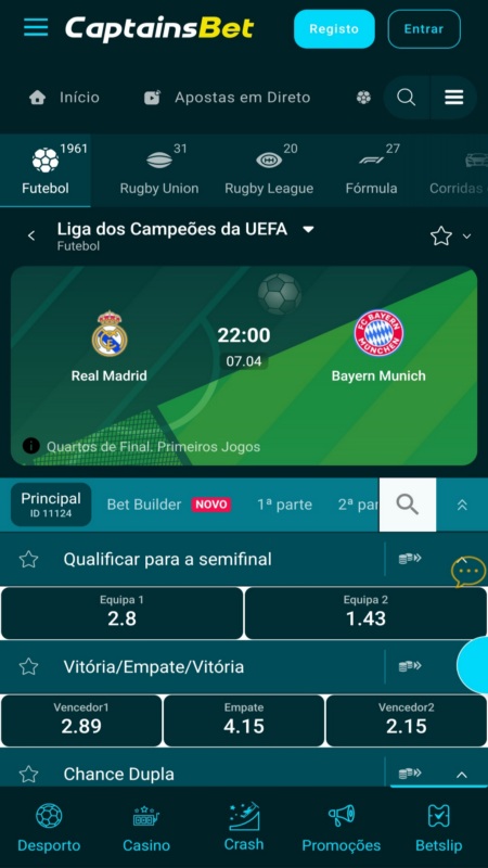 Captainsbet odds