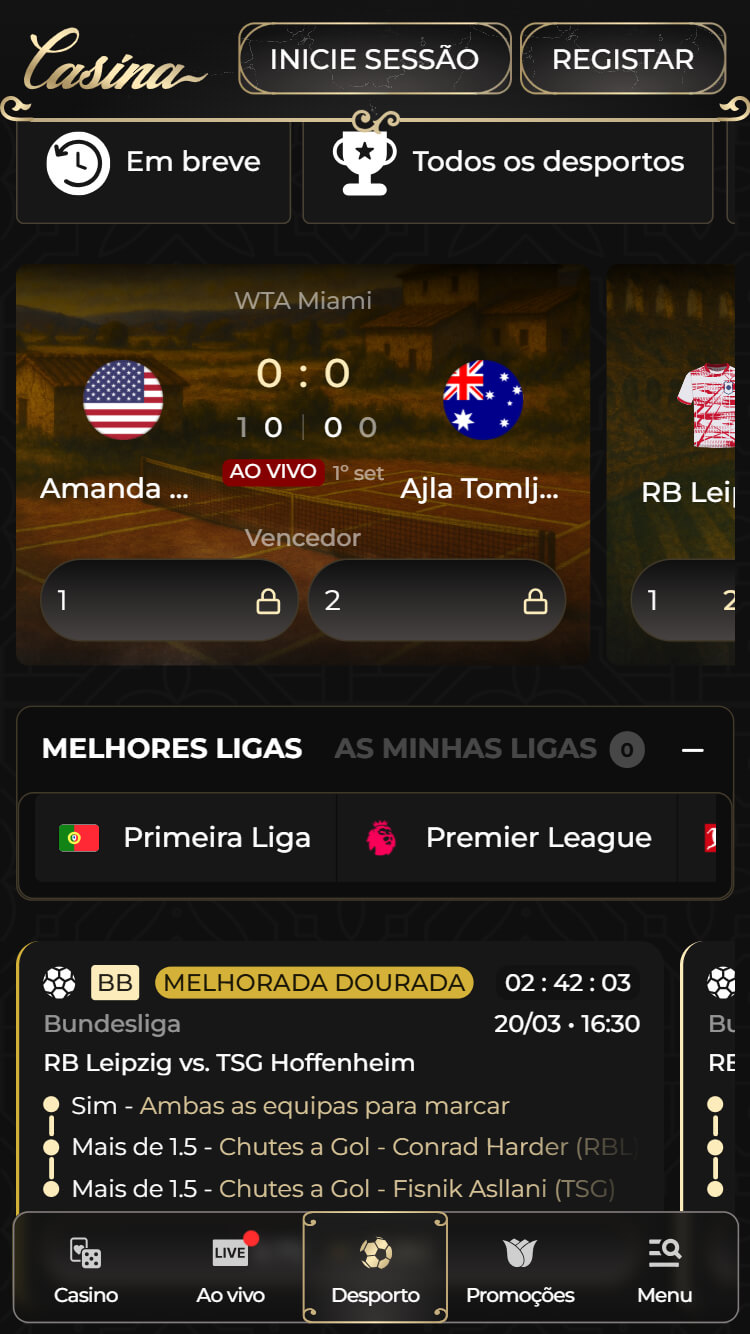 Apostas Desportivas na Casina
