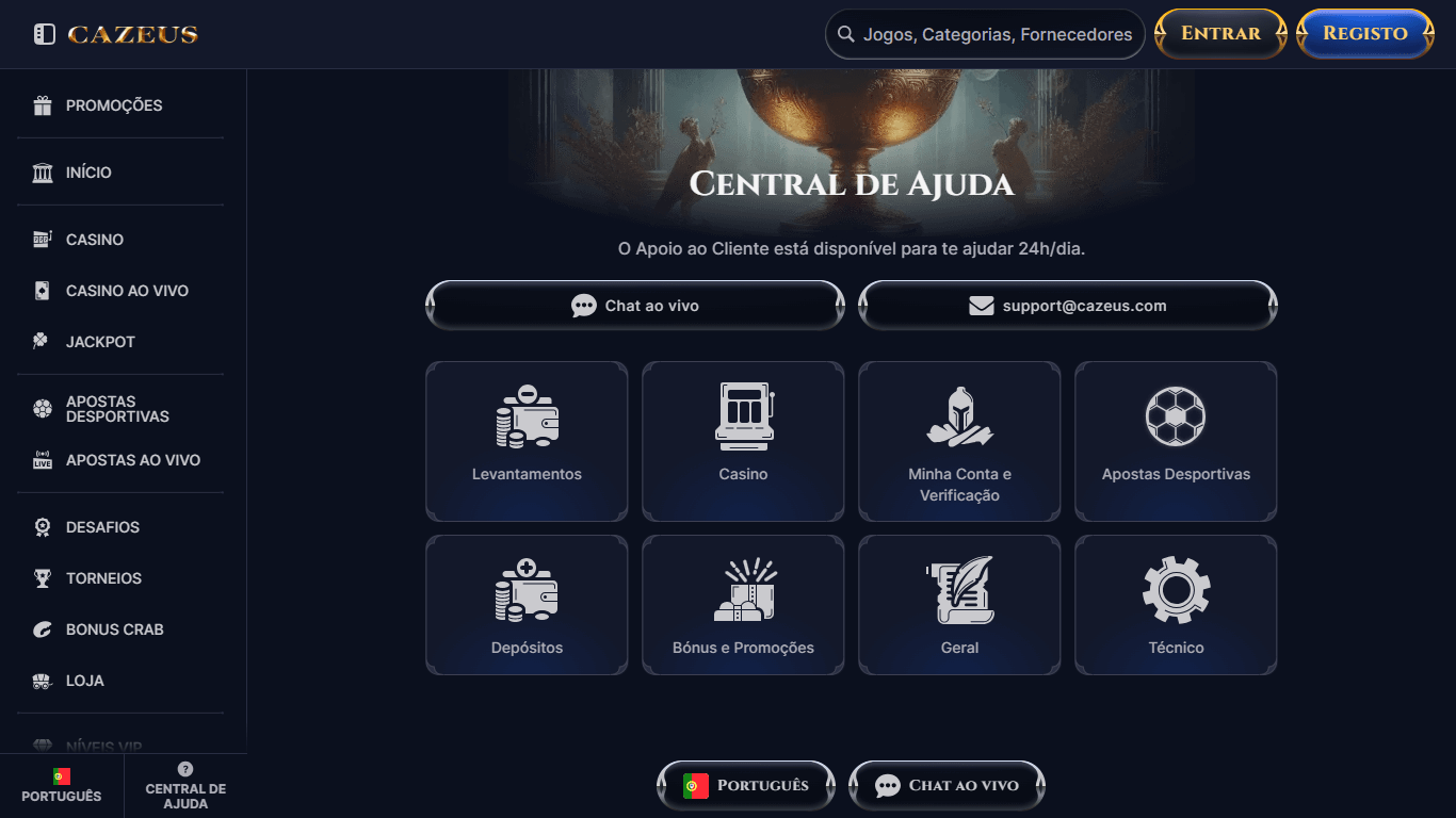 CaZeus Help-centre Portugal