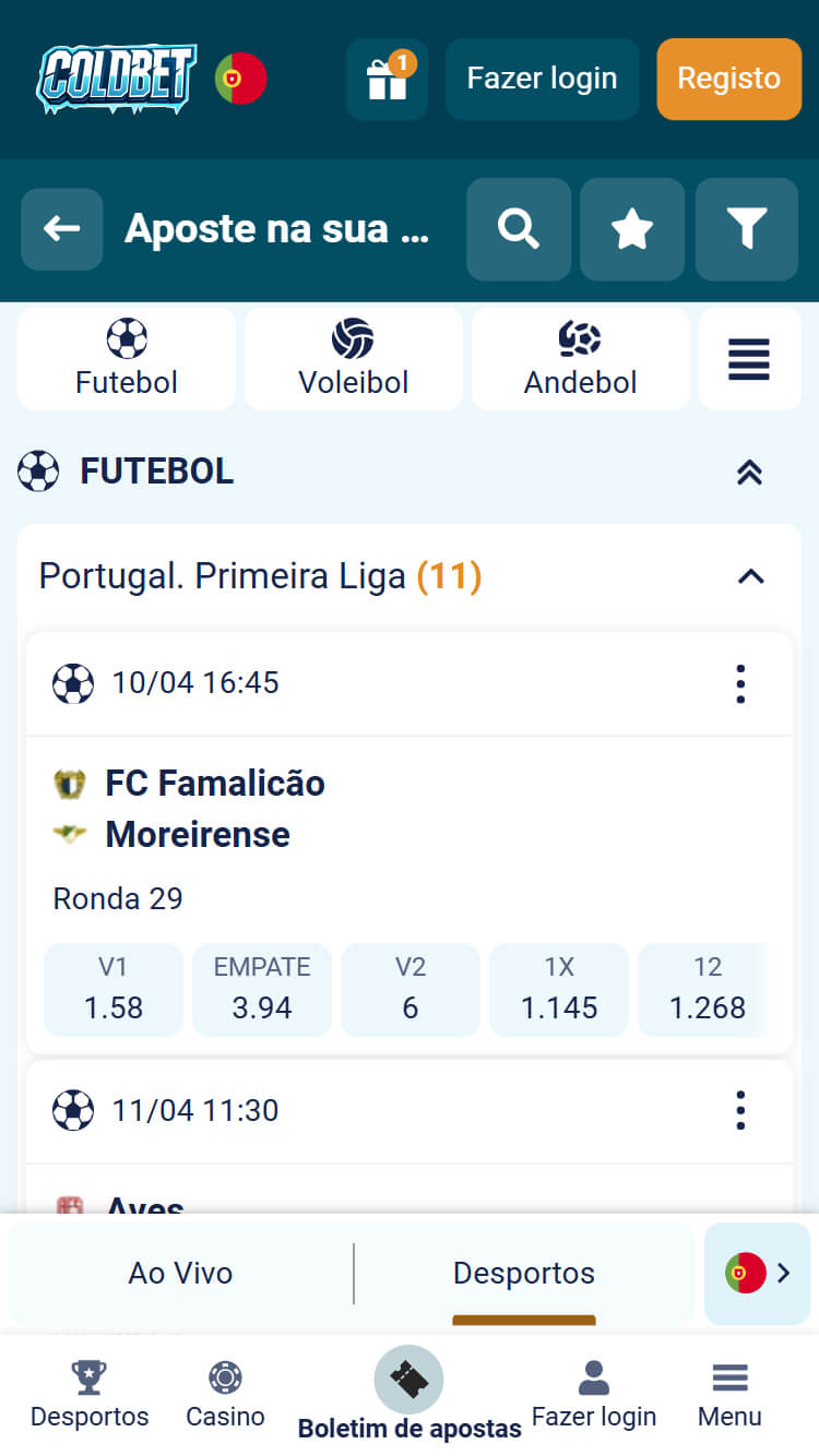 Apostas Desportivas na Coldbet