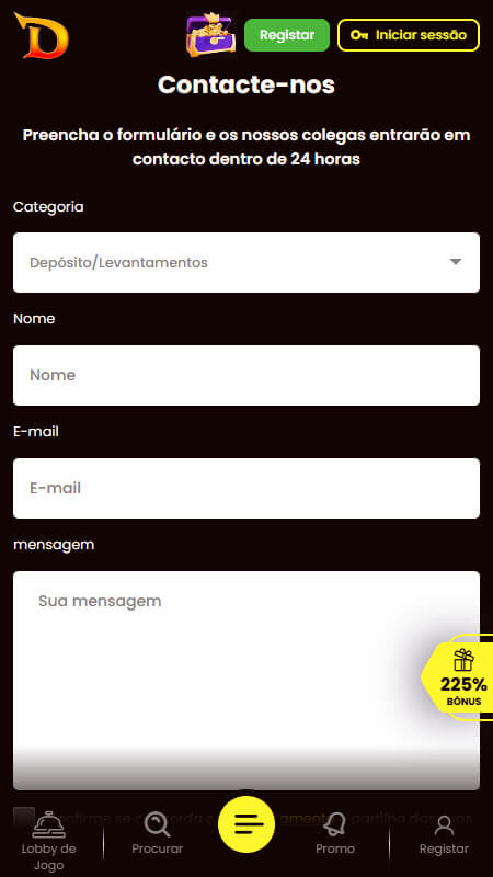 Dragonslots technical support page