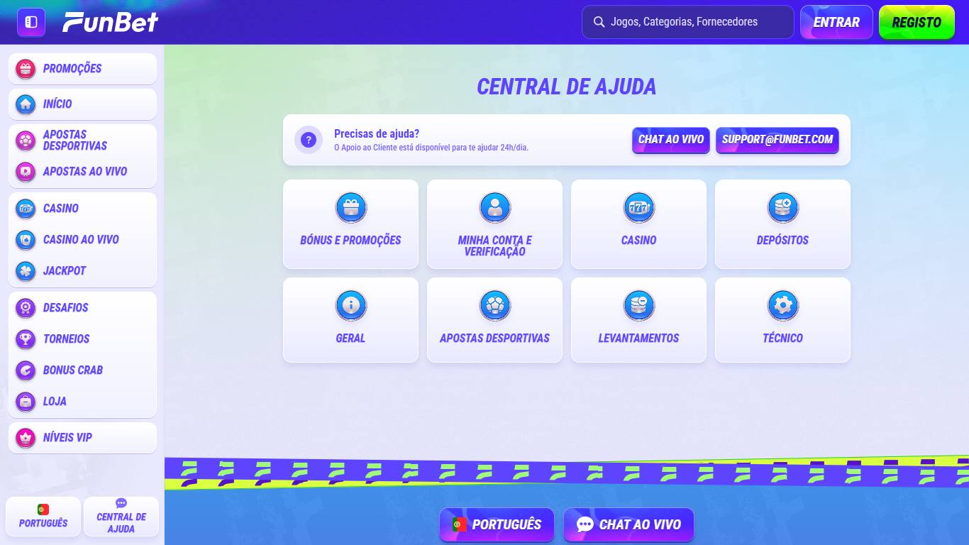 Funbet Help Centre Portugal