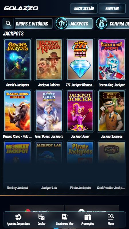 Jogos especiais e jackpots no Golazzo