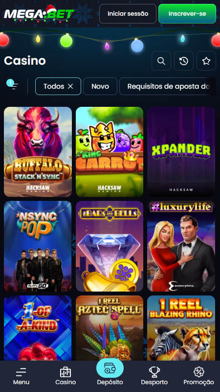 Megabet Secção do Casino