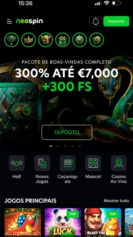 Neospin promoção de casino