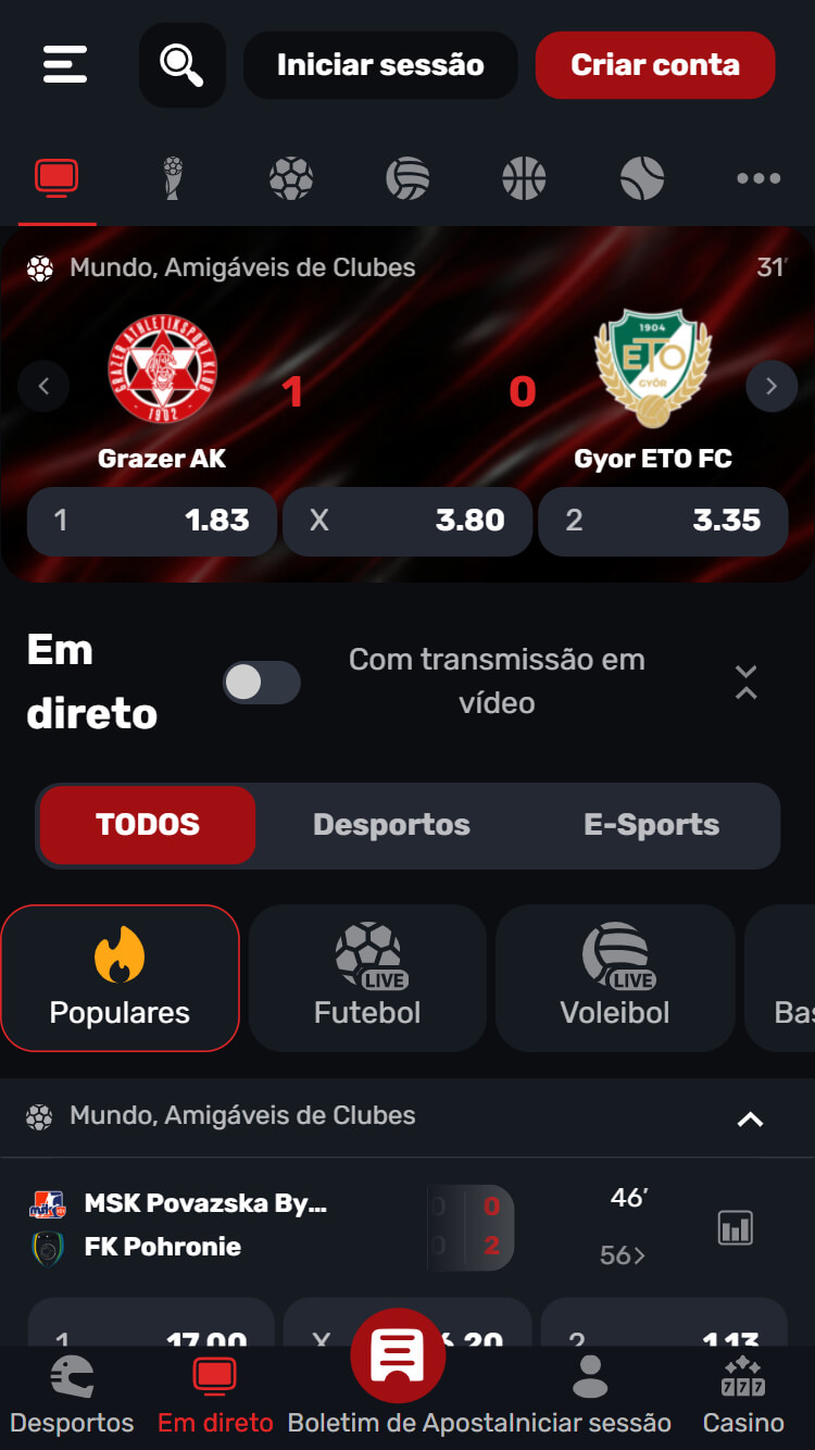 RedRacer apostas ao vivo