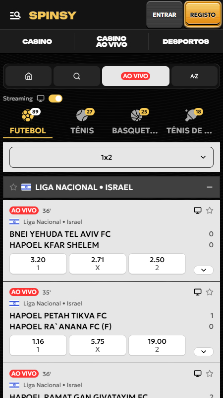 Spinsy Bookmaker-Apostas ao Vivo Portugal