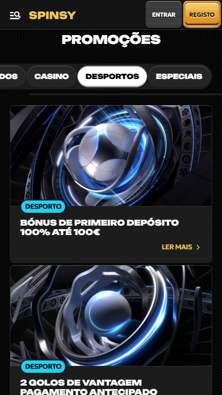 Spinsy Bookmaker Promoções
