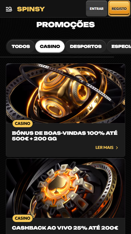 Spinsy Casino Promoções