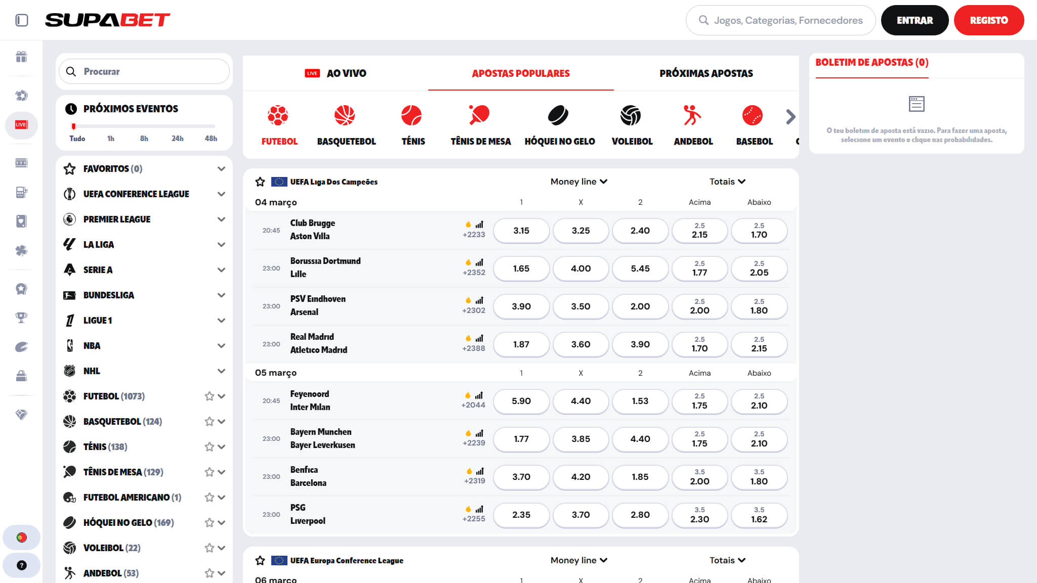 Supabet Bookmaker-Apostas Desportivas Portugal