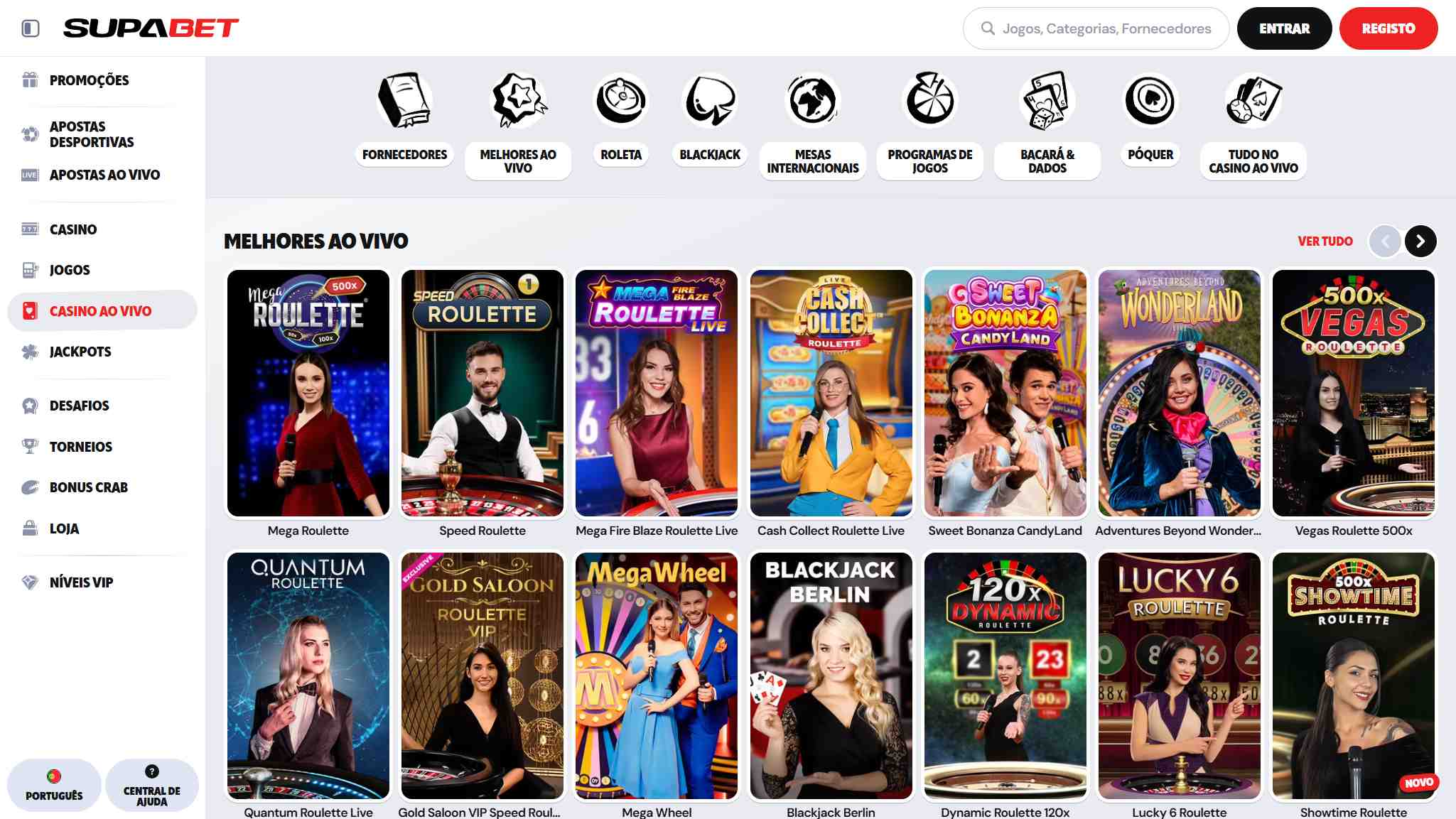 Supabet Casino ao Vivo Portugal