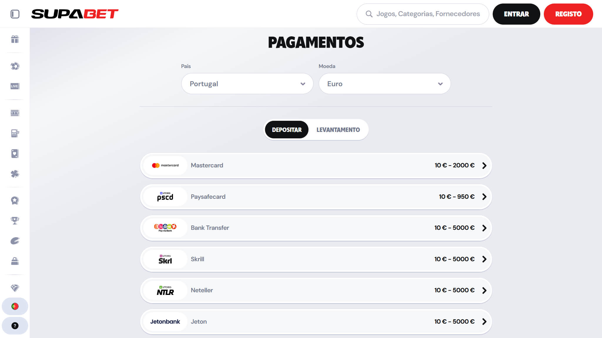Supabet Pagamentos Portugal
