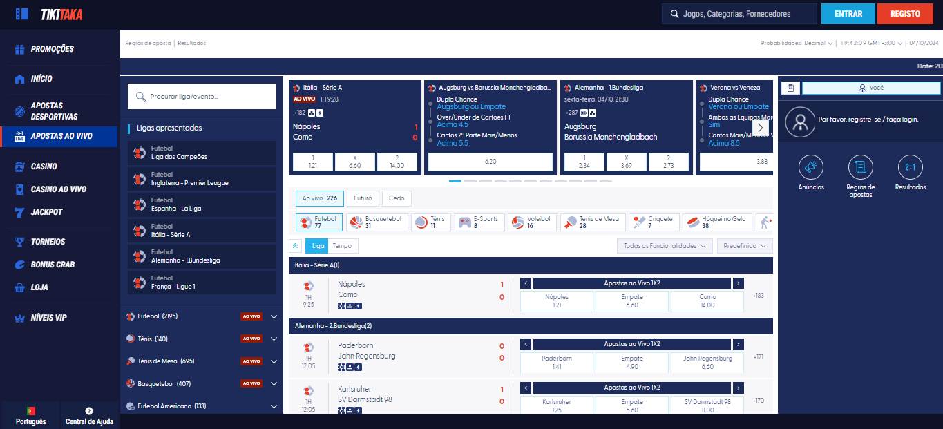 Tikitaka Live Sport Betting Portugal