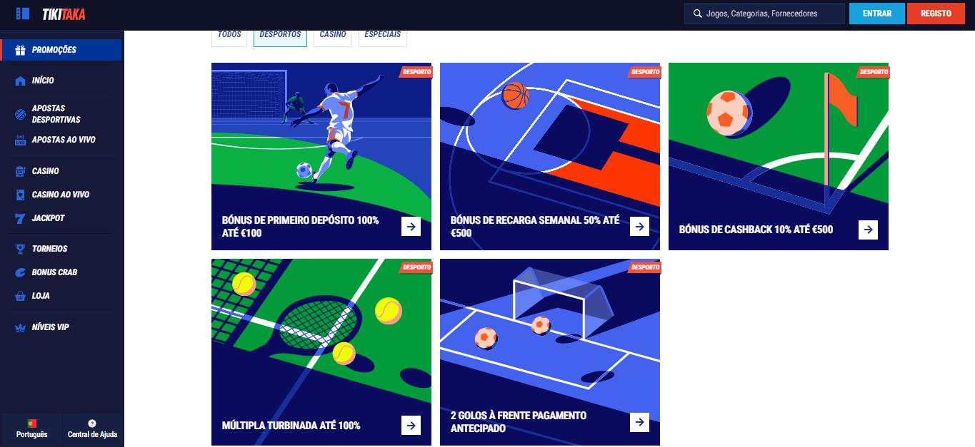 Tikitaka Sport Betting Bonuses Portugal