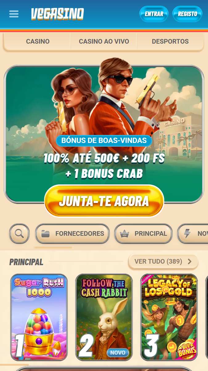 Jogos de casino online em Vegasino