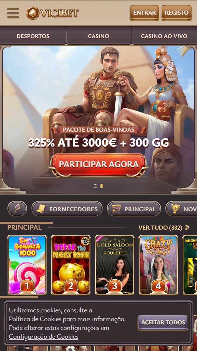 Vicibet Mobile Main