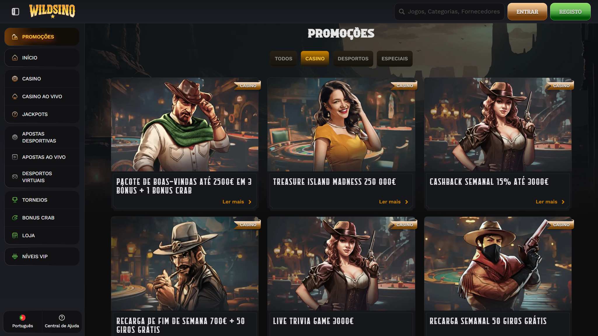 Wildsino Casino Bónus Portugal