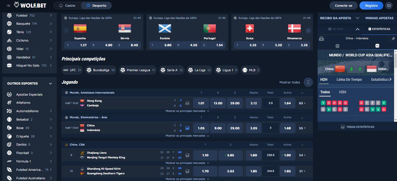 Wolfbet Bookmaker Sport Betting
