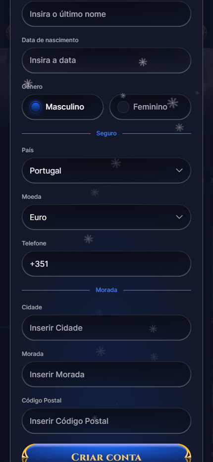 CaZeus Finish Registration Portugal (Mobile screen)
