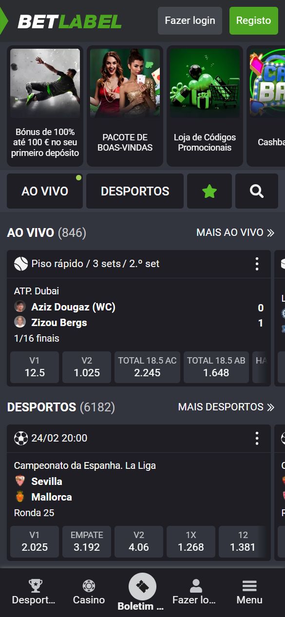 Como registar-se na BetLabel