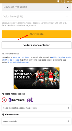 depósito mínimo betfair