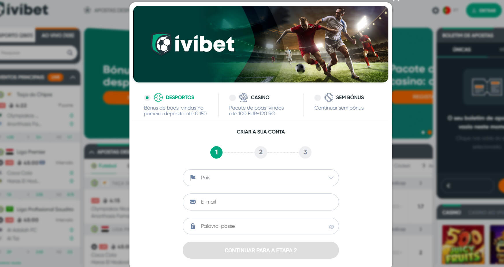 Registro na IviBet