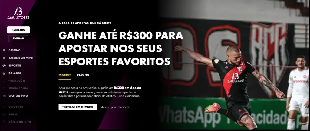 Aposta Esportiva, Bônus de R$ 300 em apostas online