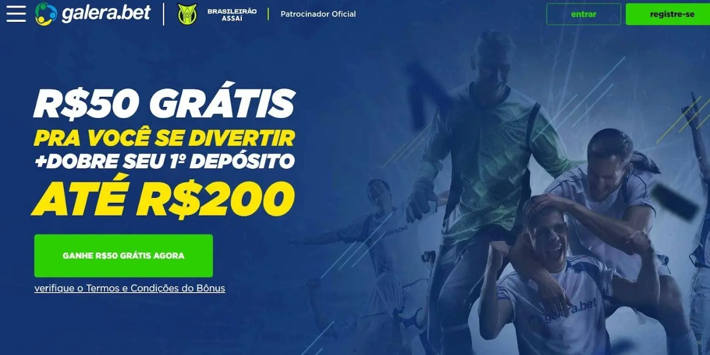 Faça sua primeira aposta no Galera Bet e ganhe até 50 reais de bônus