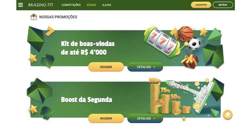 Brazino7772 bonuses