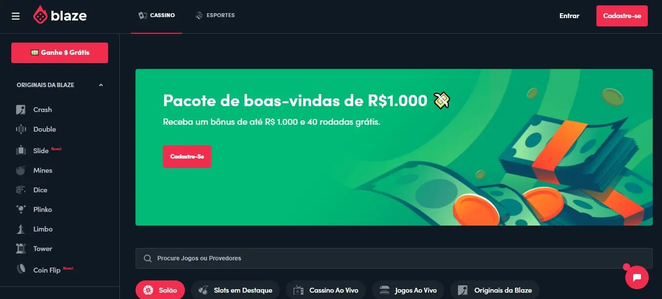 Conheça o Blaze app e aposte nos jogos exclusivos do site