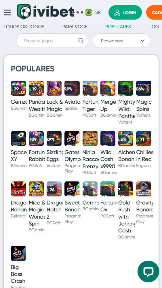 Ivibet jogos populares