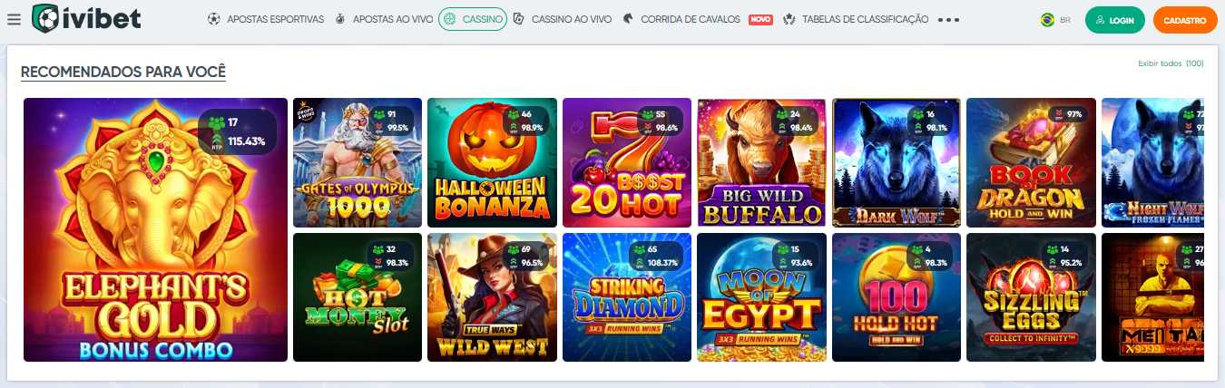 Software e Variedade de Jogos no Cassino da IviBet