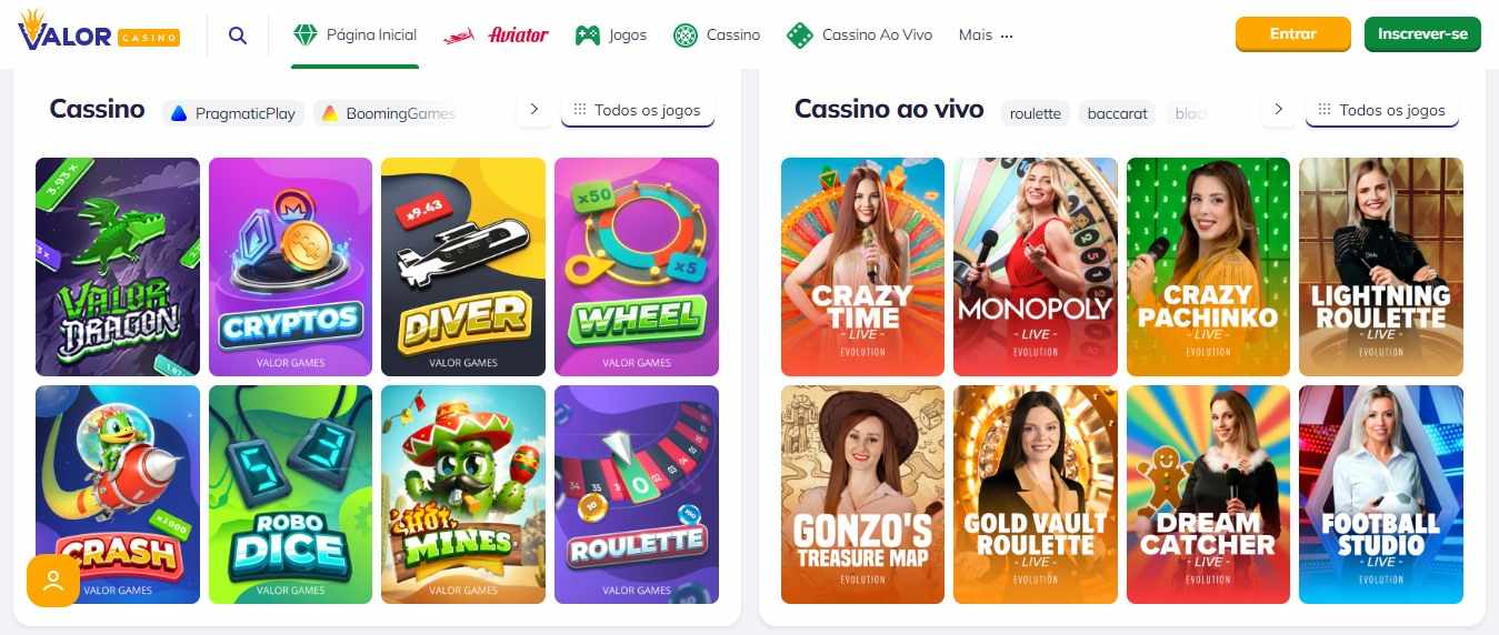 Valor Casino Games, apostasdesportivas.tv