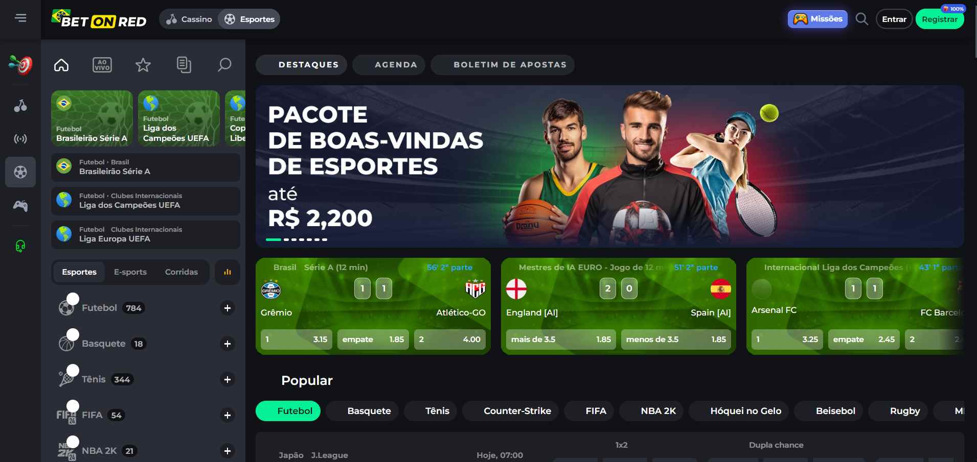 BetonRed Sport Betting in Brazil. apostasdesportivas.tv