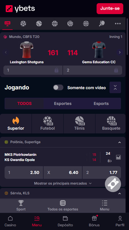 Apostas ao Vivo na Ybets Portugal