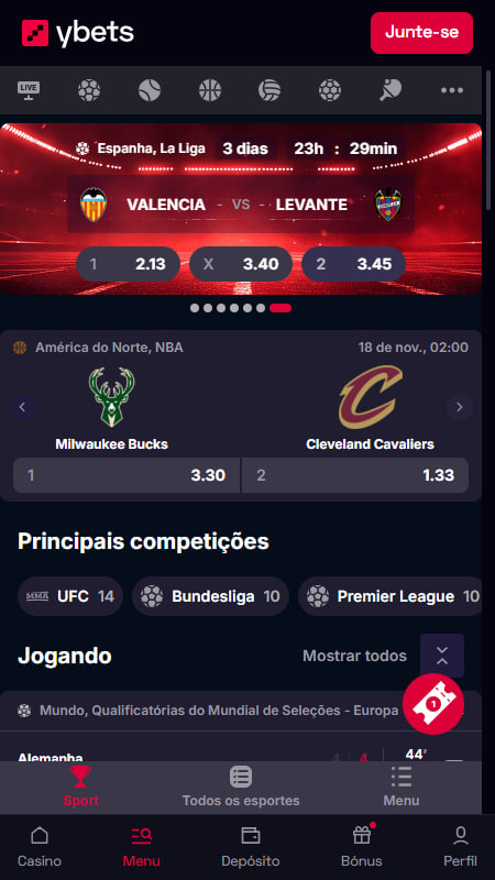 Apostas Desportivas na Ybets