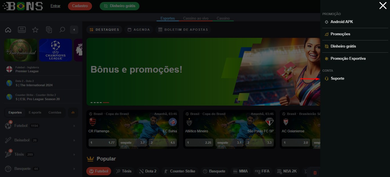 Bons Bookmaker Support Brazil, apostasdesportivas.tv