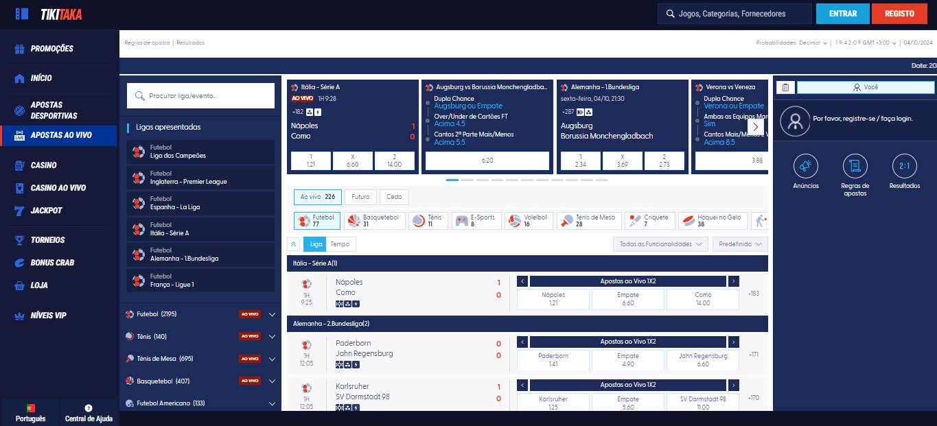Tikitaka Live Sport Betting Portugal, apostasdesportivas.tv