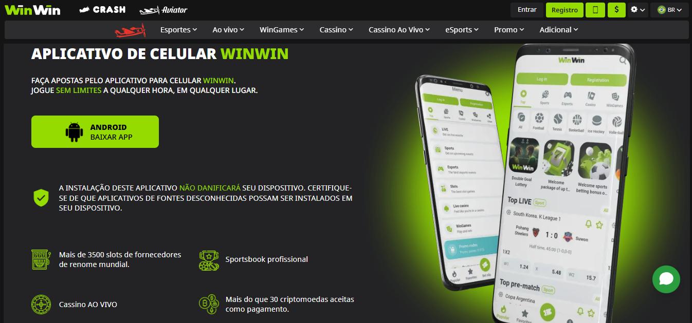 WinWinBet Mobile app, apostasdesportivas.tv