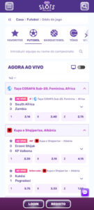 Apostas ao vivo SlotsPalace